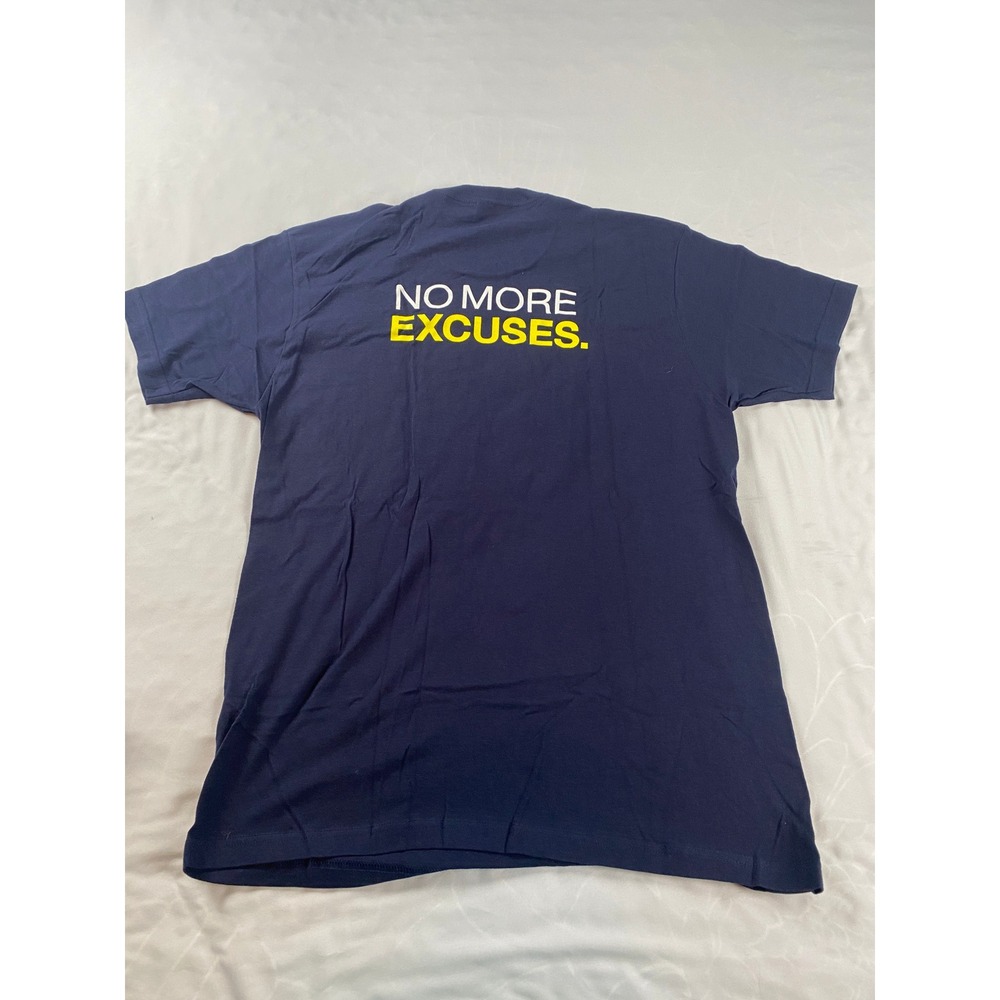 Tultex 10 Minute Trainer T-Shirt Mens Large Navy No More Excuses Graphic - Picture 1 of 9